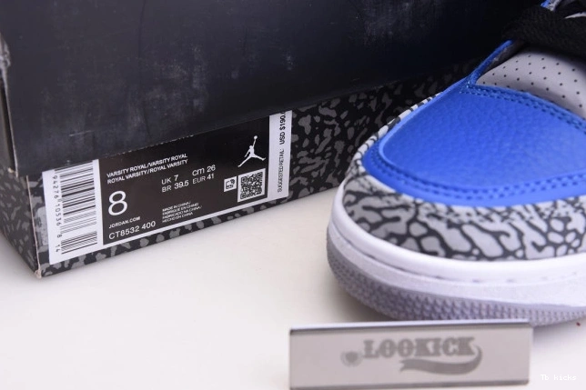Reps TBK Royal' Jordan CT8532 400 - Retro 3 Air 'Varsity 0801